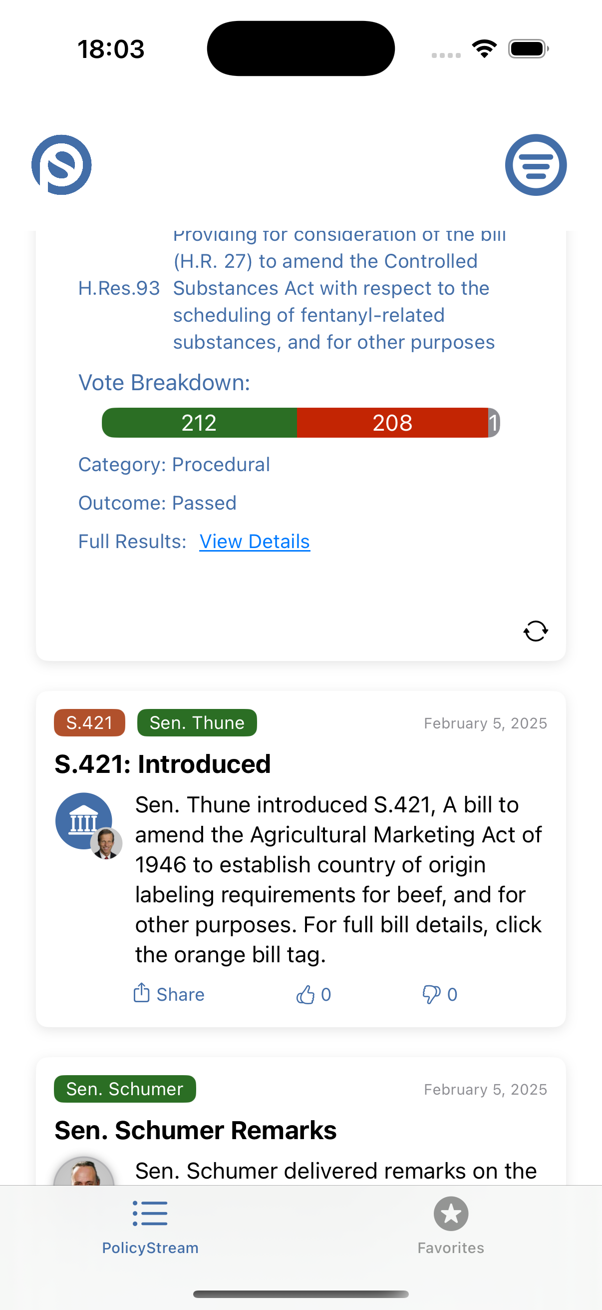 Policy Stream App View 3
